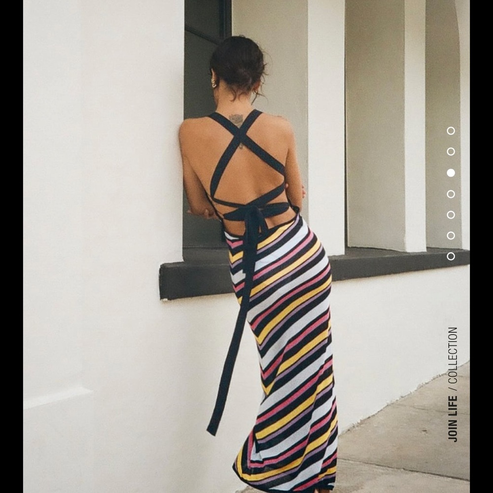 NWT Zara Diagonal stripe dress